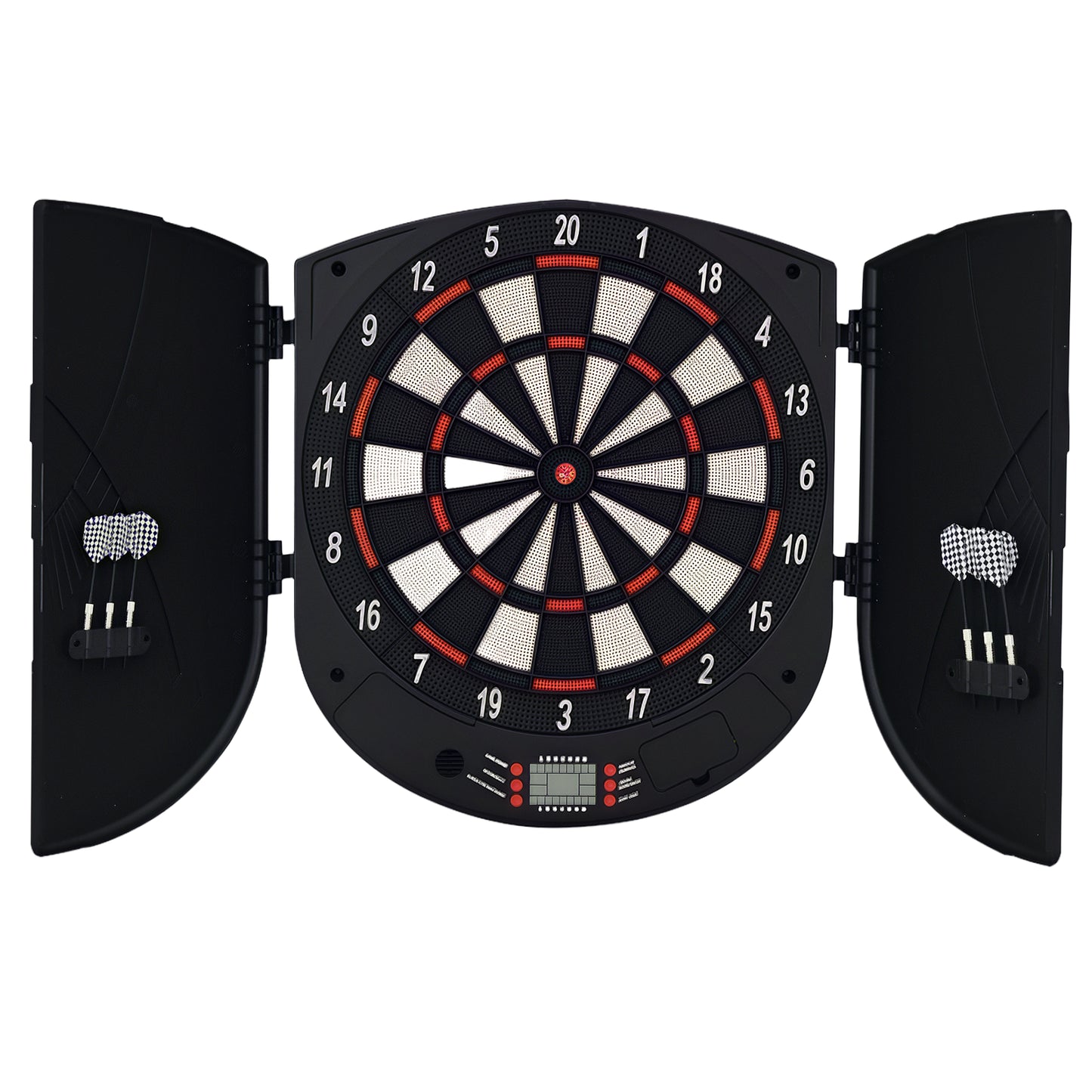 Elektronische Dartscheibe Dartboard Dart-Set Mit 6 Darts Soundeffekte Schwarz