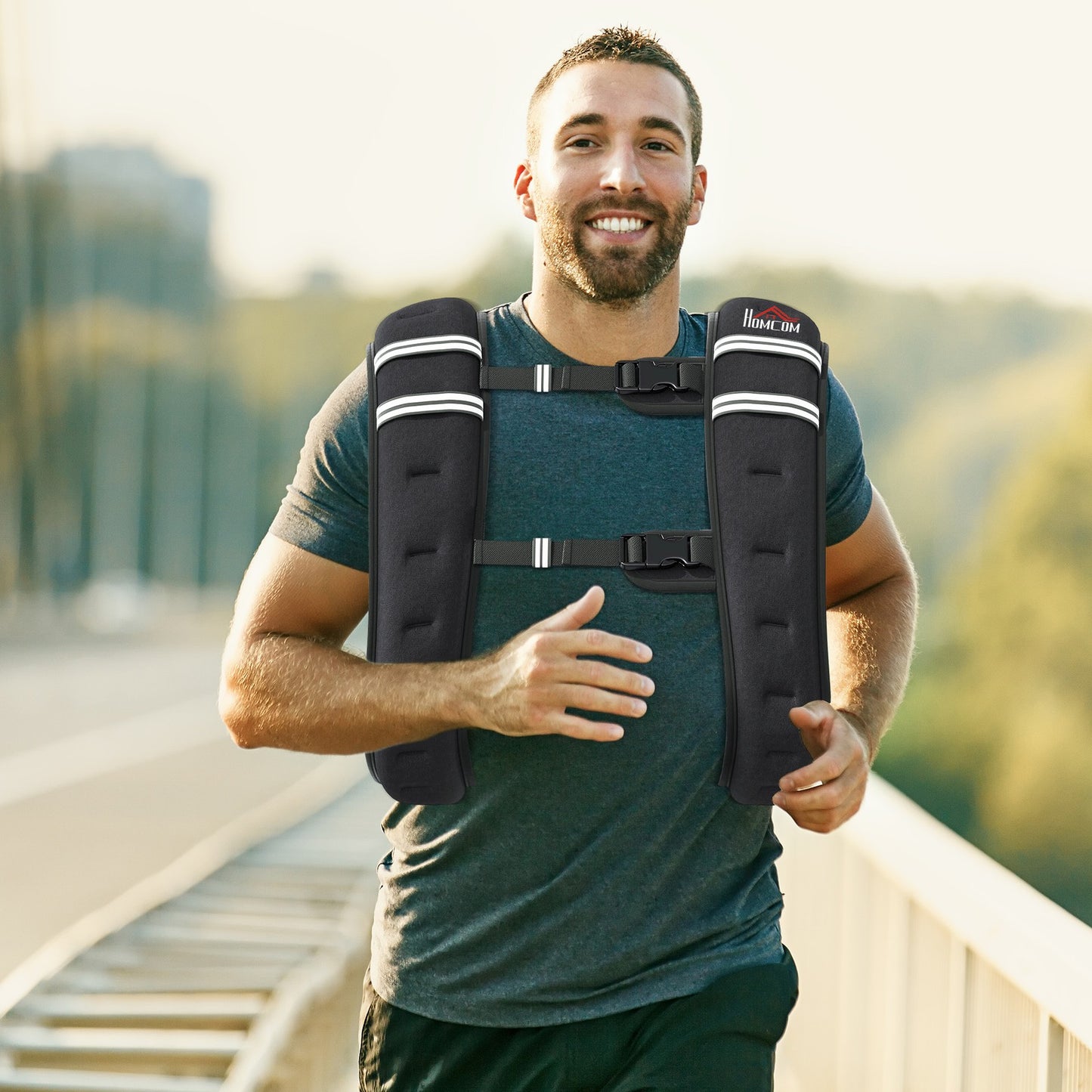 Gewichtsweste Weight Vest Verstellbar 10 Kg Gewicht Oxford-Gewebe Schwarz