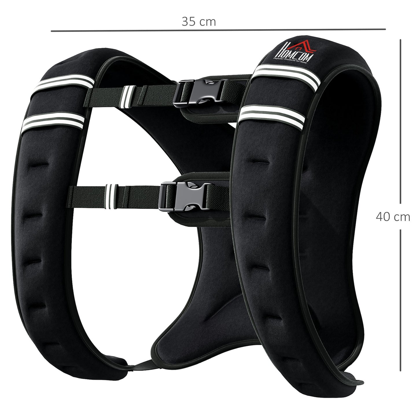 Gewichtsweste Weight Vest Verstellbar 10 Kg Gewicht Oxford-Gewebe Schwarz