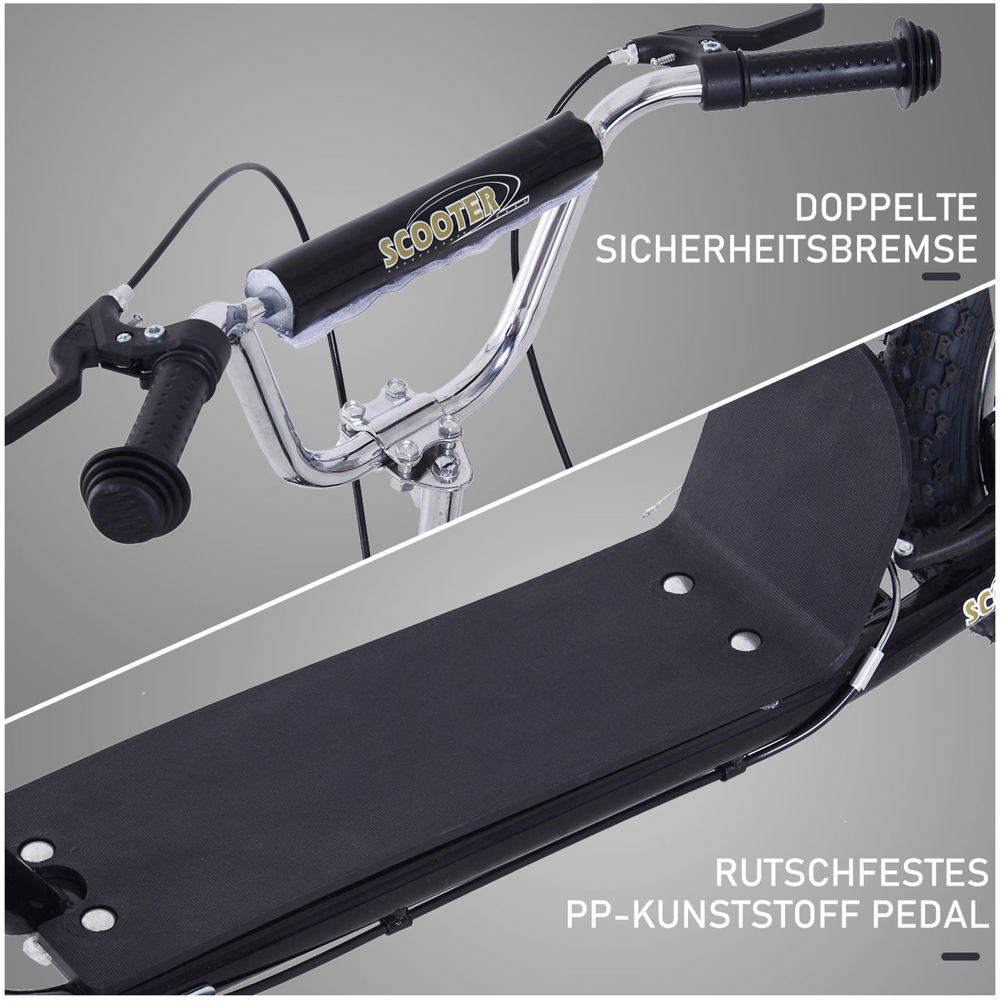 Kinder Tretroller Scooter 16/12 Zoll Cityroller Roller Bike Verstellbar