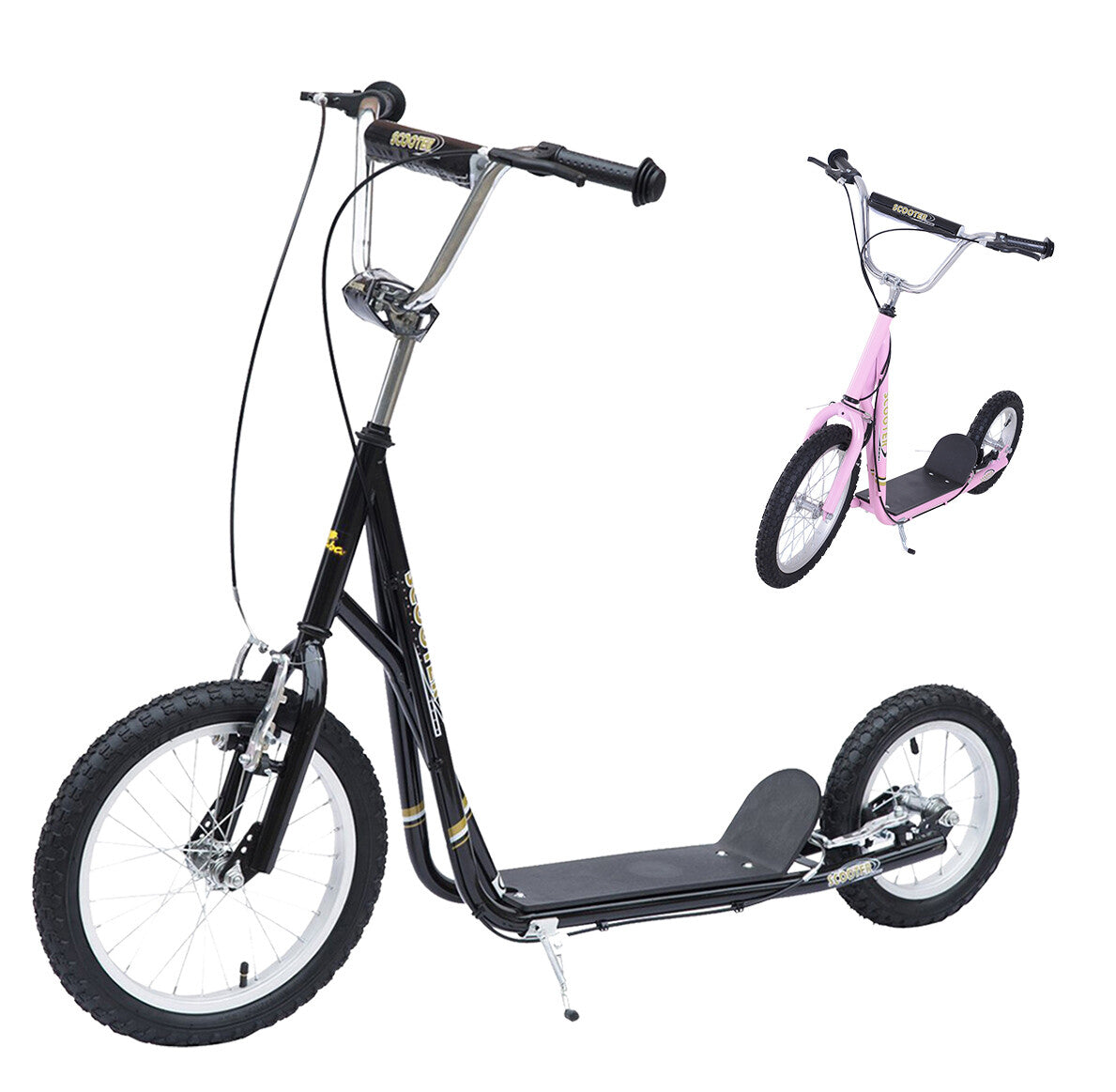 Kinder Tretroller Scooter 16/12 Zoll Cityroller Roller Bike Verstellbar